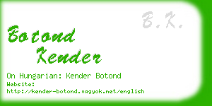 botond kender business card